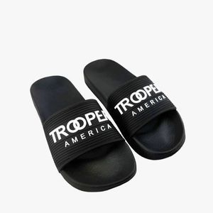 Trooper America Rubber Slides Unisex Black NIB Size 11/13